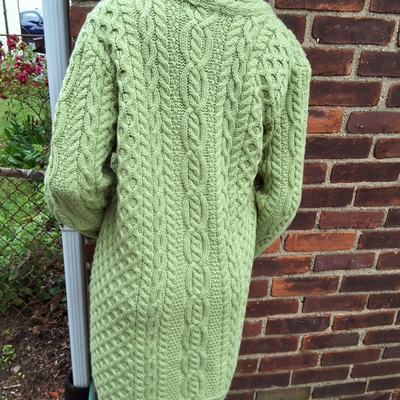 Aran Crafts Hand Knit Irish Cable Wool SweaterL - Picture 4 of 11
